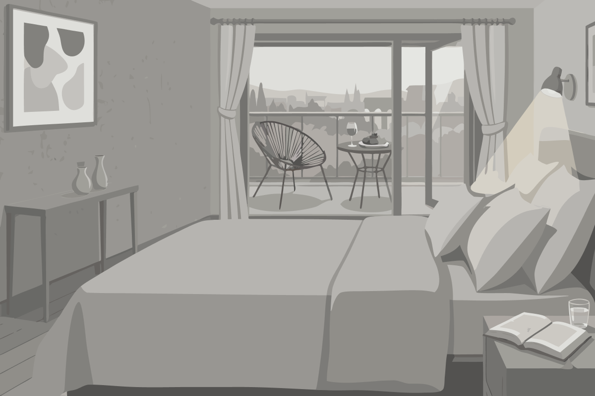 Quarto Duplo com Cama Extra